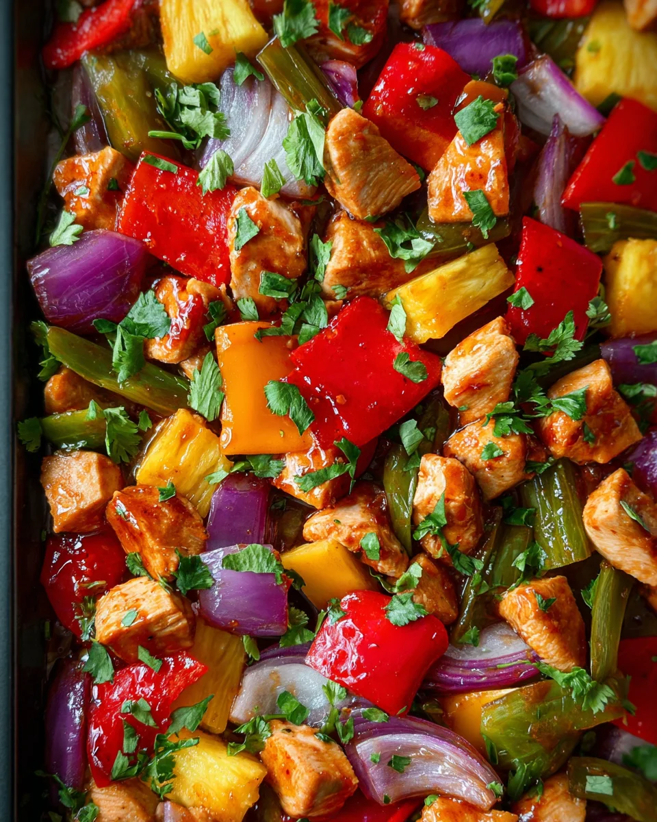 Hawaiian Chicken Sheet Pan
