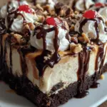 Hot Fudge Sundae Brownie Cheesecake