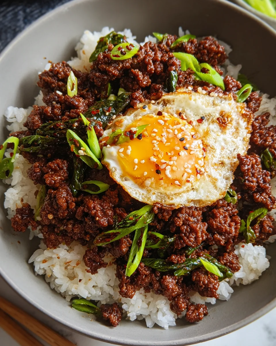 Korean Ground Beef Bowl (25-Minutes)