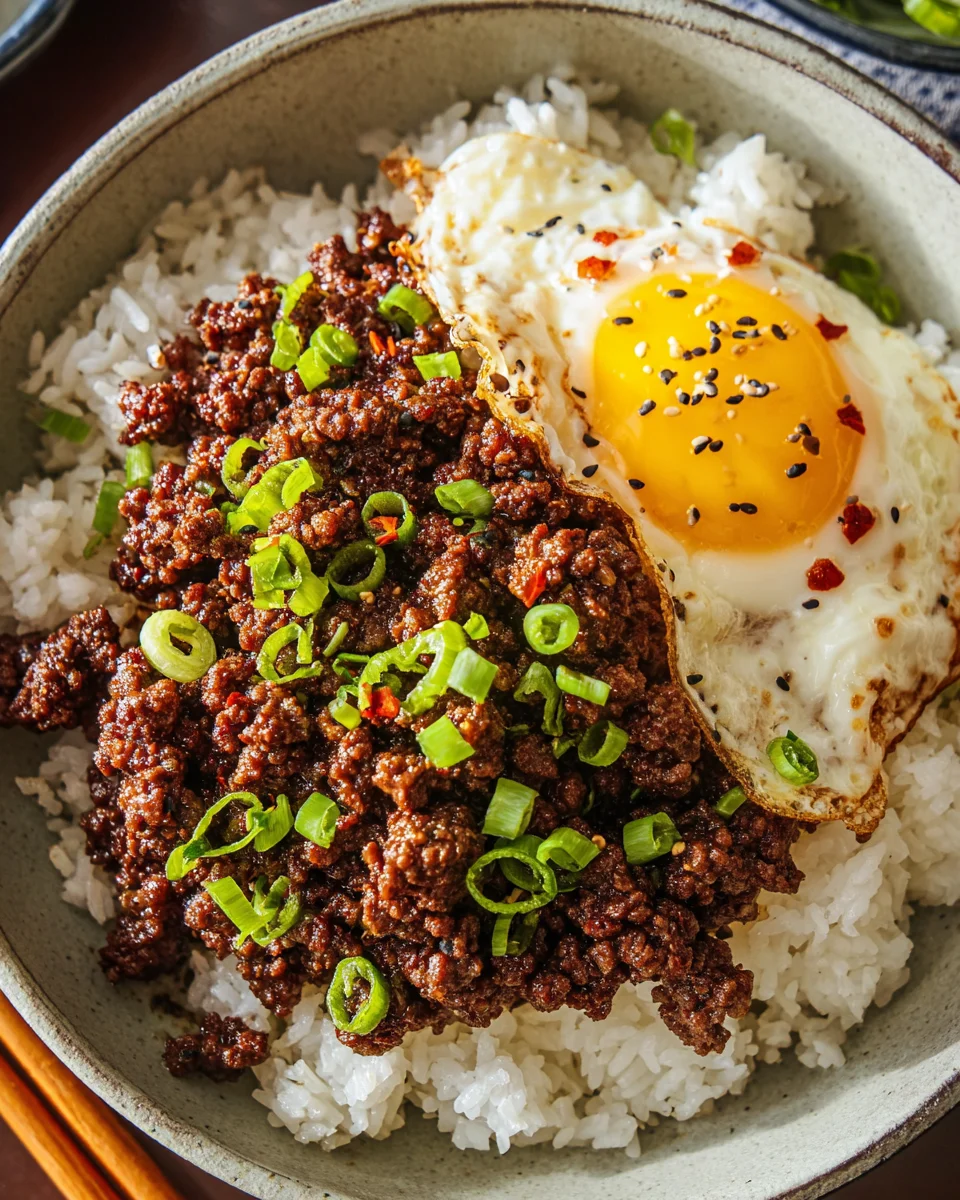 Korean Ground Beef Bowl (25-Minutes) 19 Korean