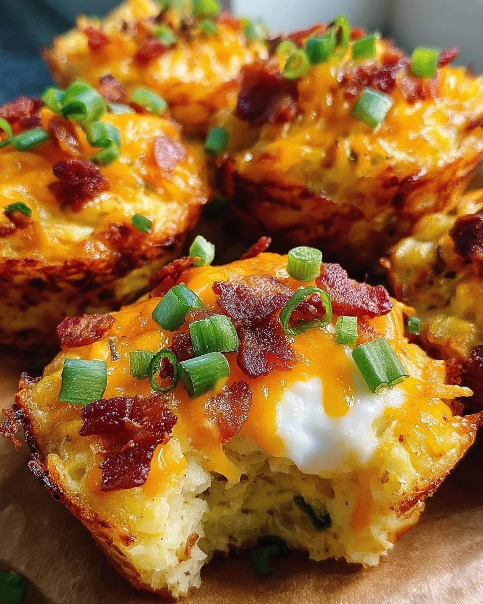 Loaded Bacon and Egg Hash Brown Muffins