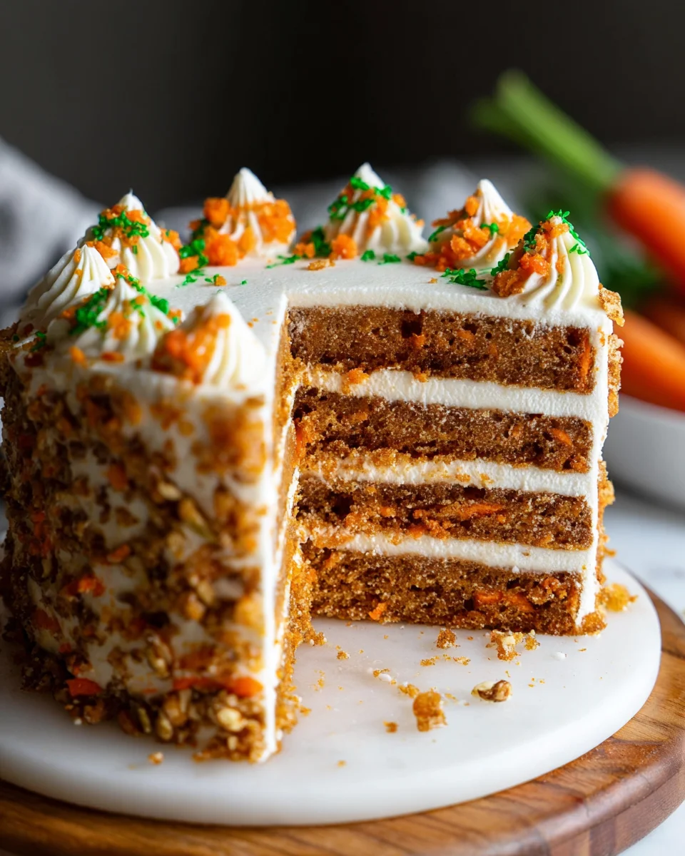 MOIST Vegan Carrot Cake Recipe with Cream Cheese Frosting 19 MOIST