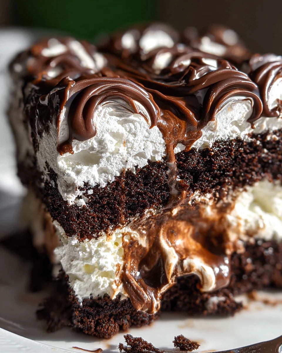 Marshmallow Chocolate Poke Cake 19 Marshmallow