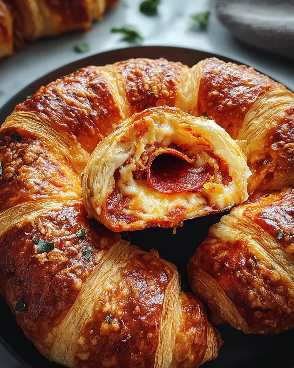 Mozzarella Pepperoni Croissant Rolls