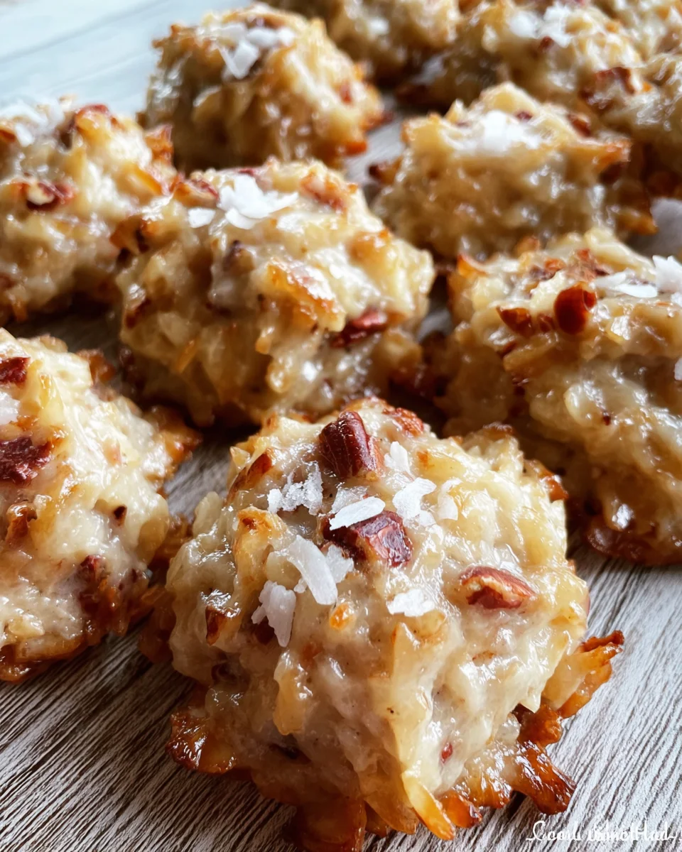 No-Bake Coconut Praline Cookies