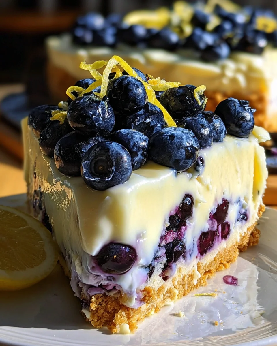No-Bake Lemon dazzling Blueberry cream Cake 18 No-Bake
