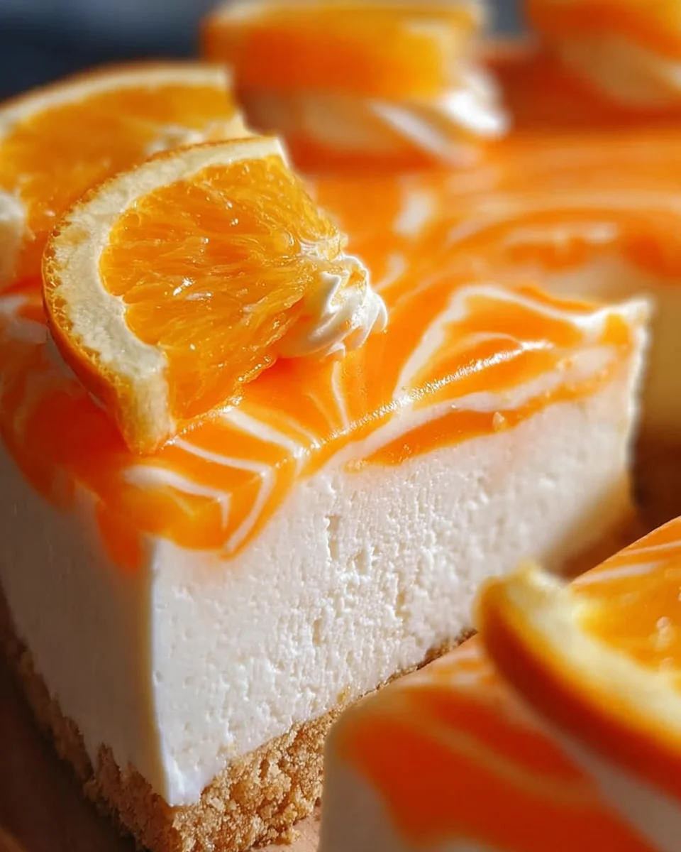 No-Bake Orange Creamsicle Cheesecake
