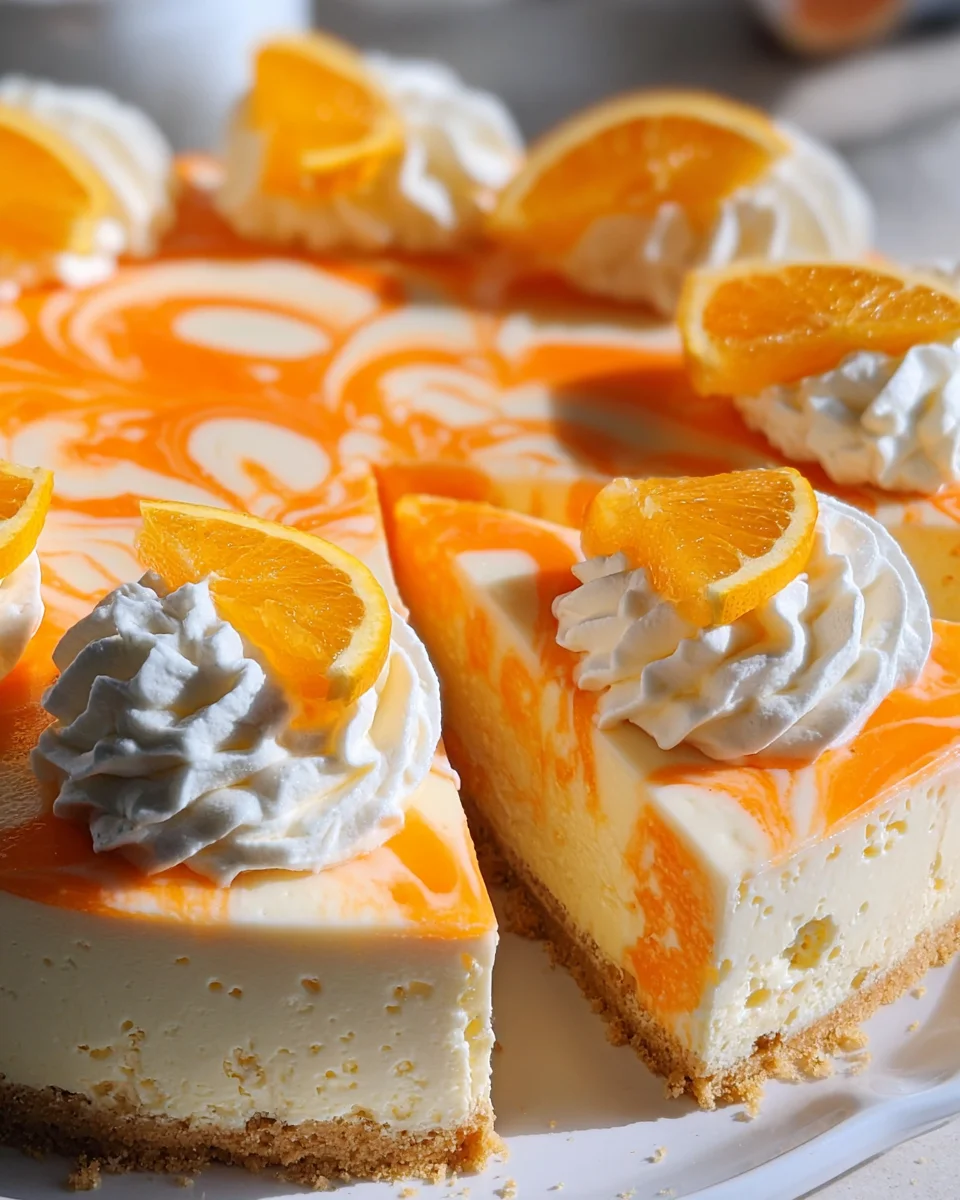 No-Bake Orange Creamsicle Cheesecake