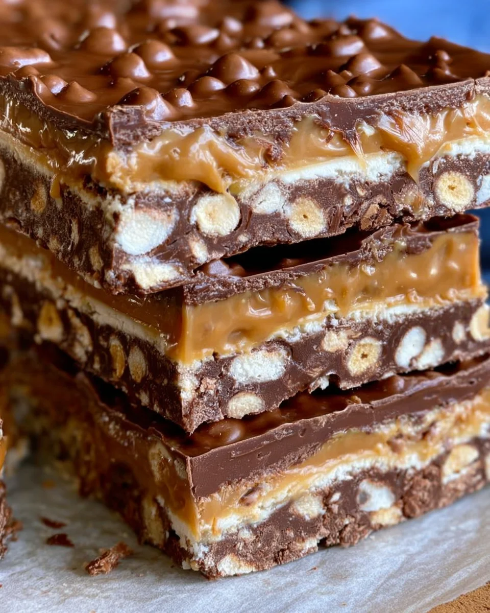 No Bake Crispy Snickers Bars 24 No