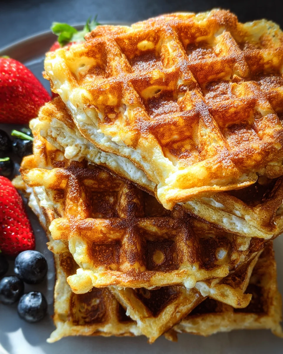 Oatmeal Cottage Cheese Waffles