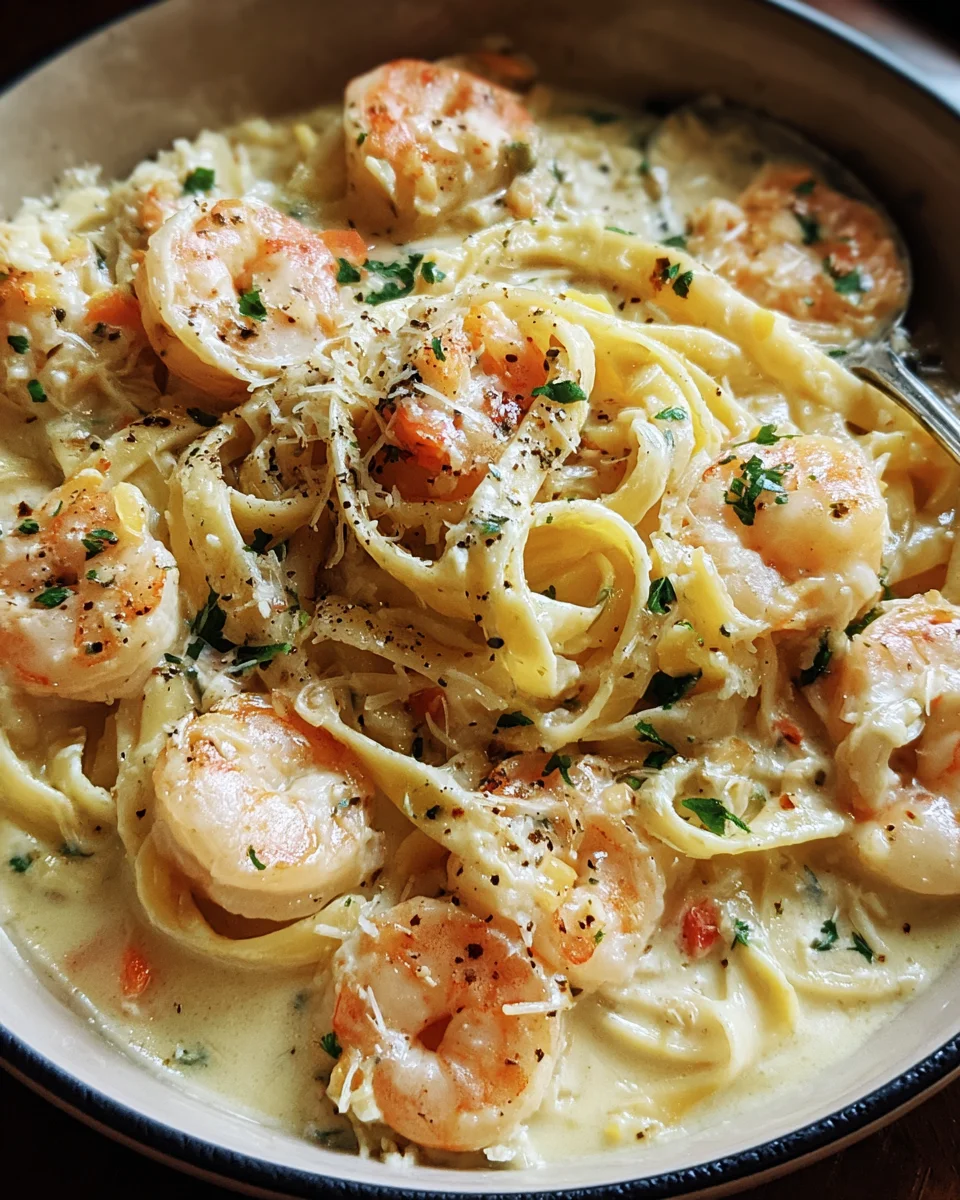 One Pot Shrimp and Crab Alfredo 22 One
