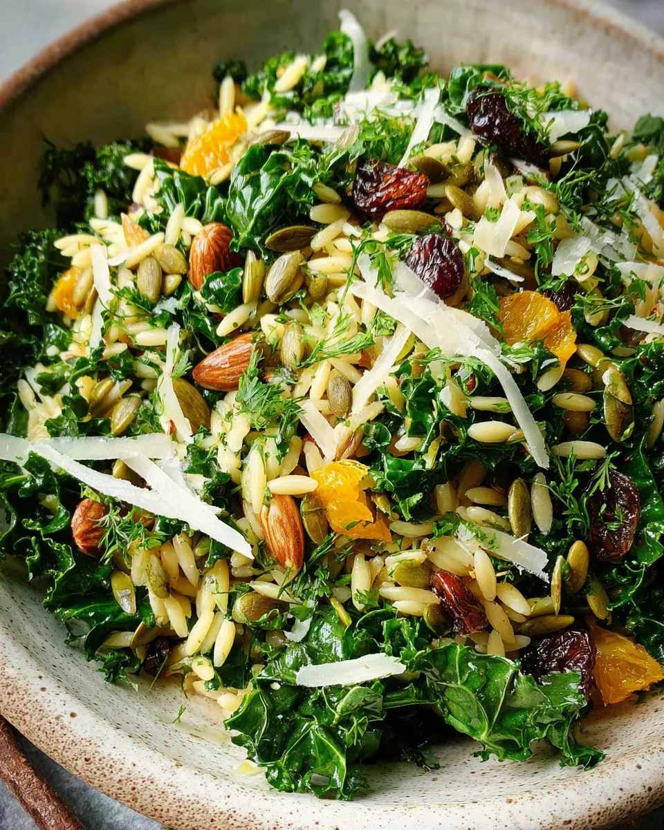 Orzo Kale Salad with Lemon Vinaigrette 24 Orzo