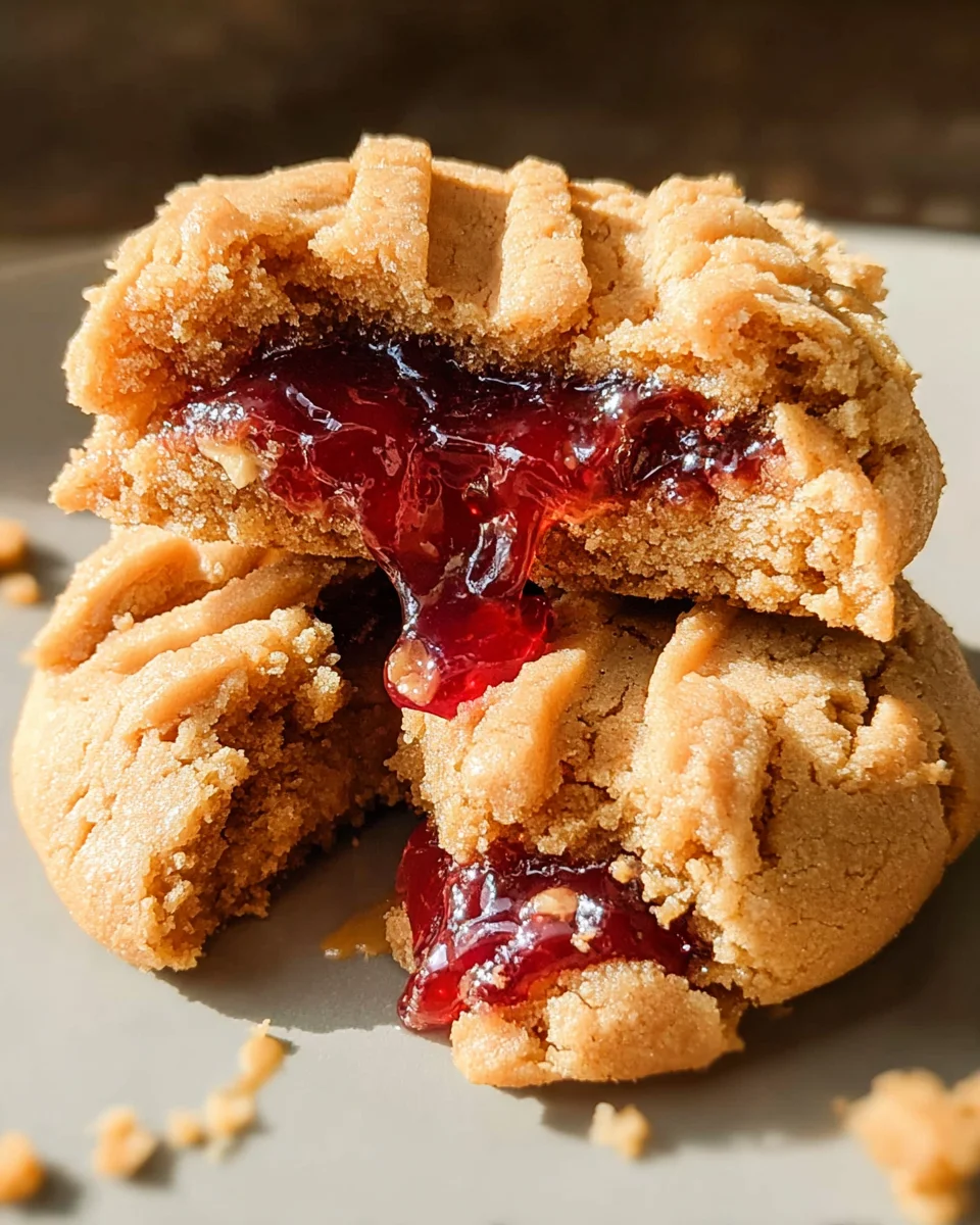 PB&J Stuffed Cookies