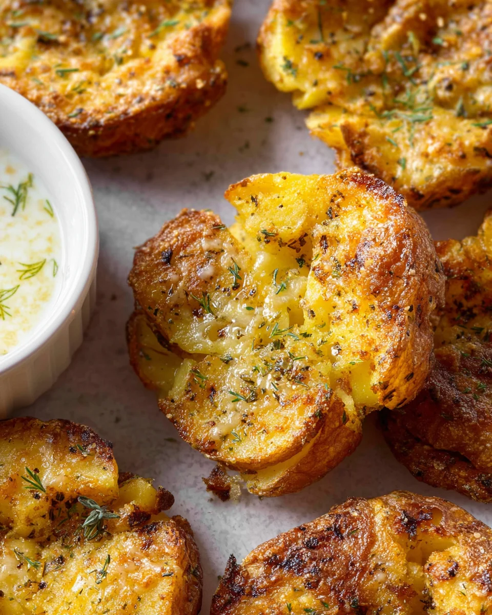 Parmesan Smashed Potatoes 22 Parmesan