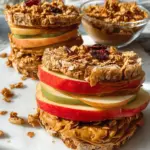 Peanut Butter Apple Sandwiches with Granola 13 Peanut Butter Apple Sandwiches with Granola