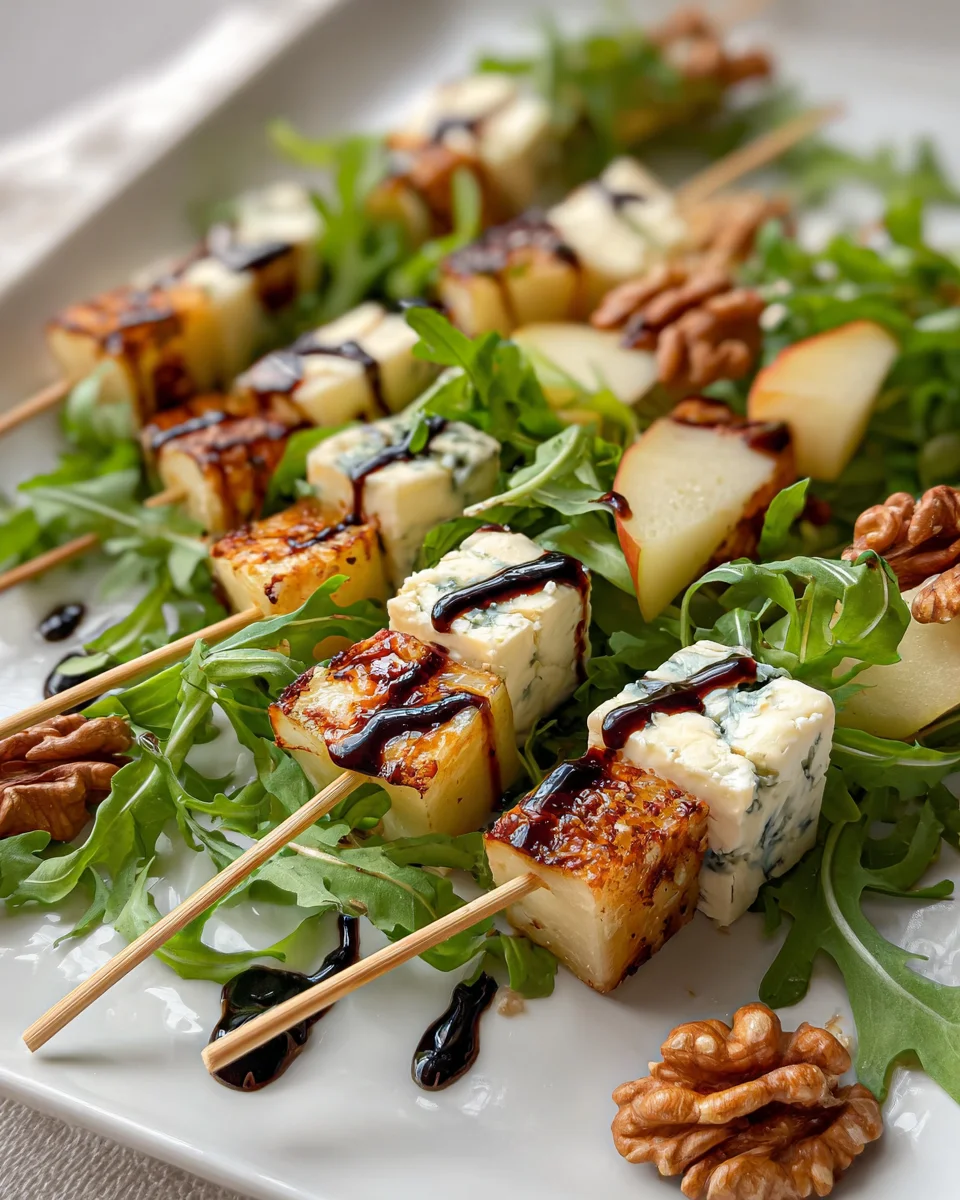 Pear & Brie Cheese Salad Skewers 14 Pear