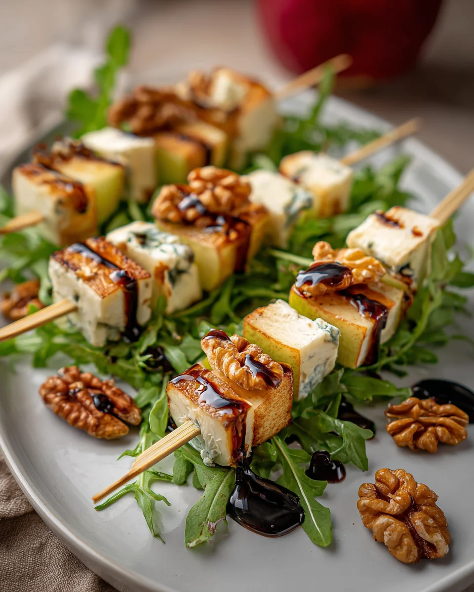 Pear & Brie Cheese Salad Skewers 15 Pear