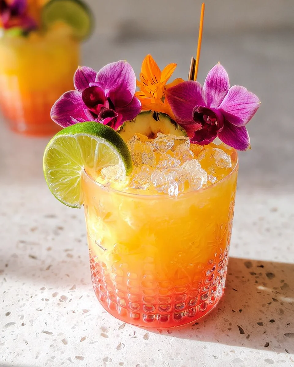 Pineapple Mango Rum Punch Recipe That is Almost too Pretty to Drink