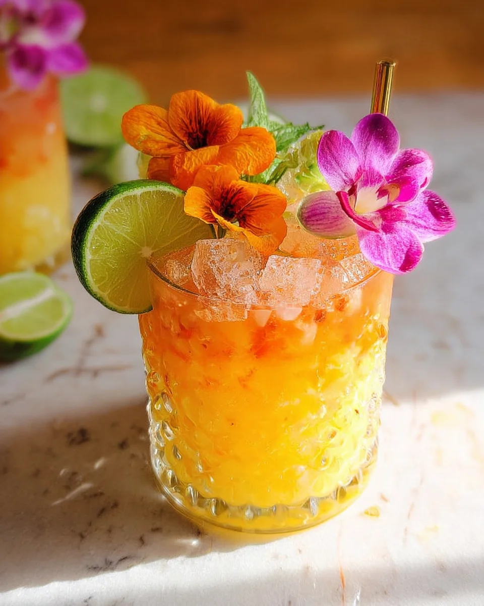 Pineapple Mango Rum Punch Recipe That is Almost too Pretty to Drink 16 Pineapple