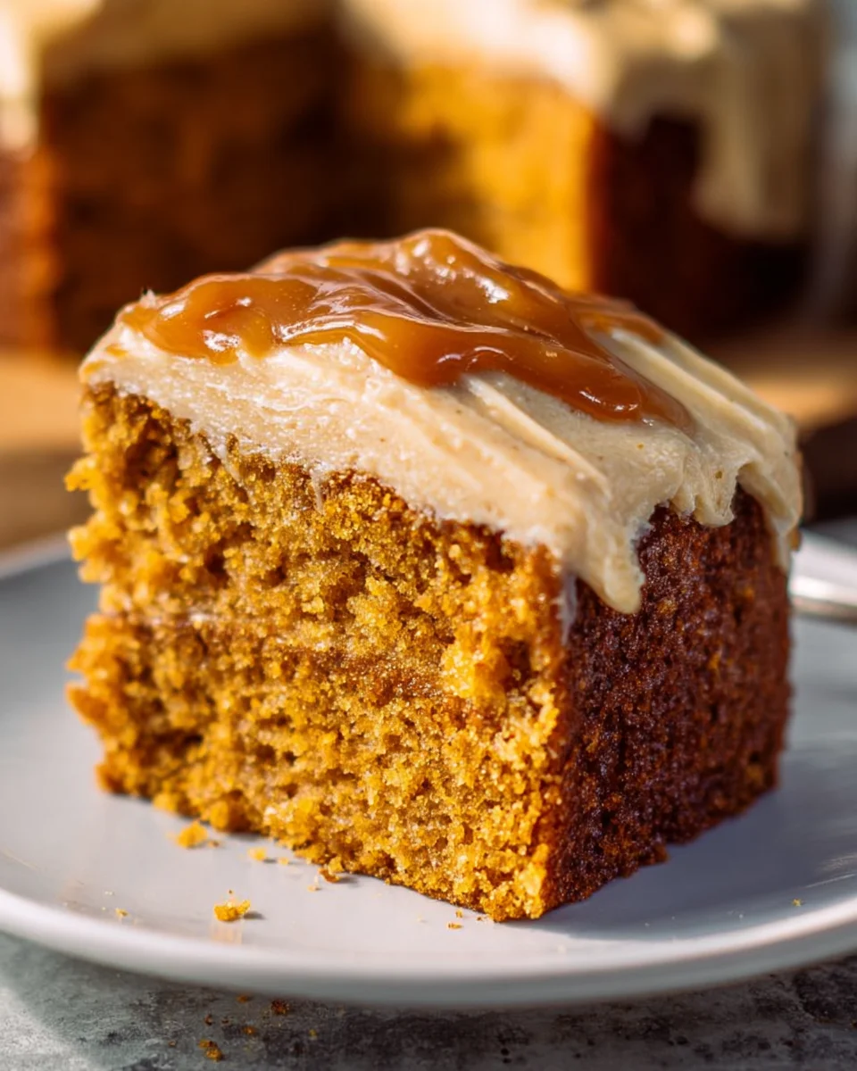 Pumpkin Cake with Caramel Cream Cheese Frosting 28 Pumpkin