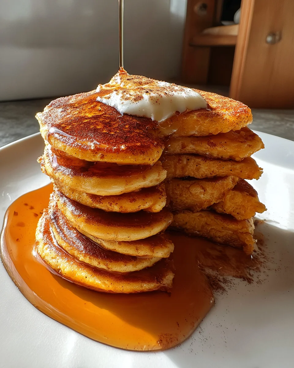 Pumpkin Cottage Cheese Pancakes 18 Pumpkin