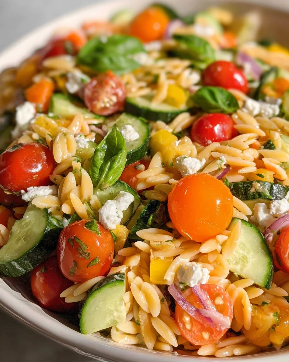 Rainbow Orzo Salad