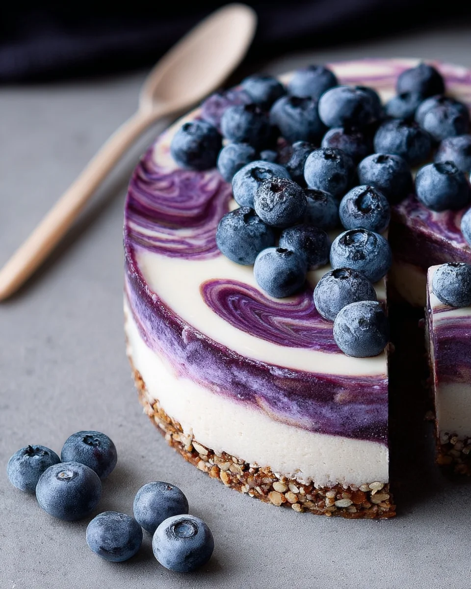 Raw Vegan Blueberry Cheesecake