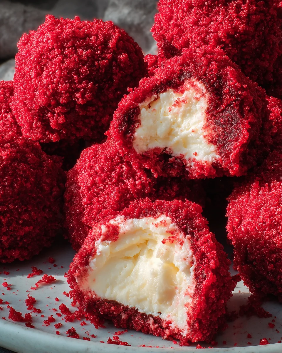 Red Velvet Cheesecake Bites 19 Red