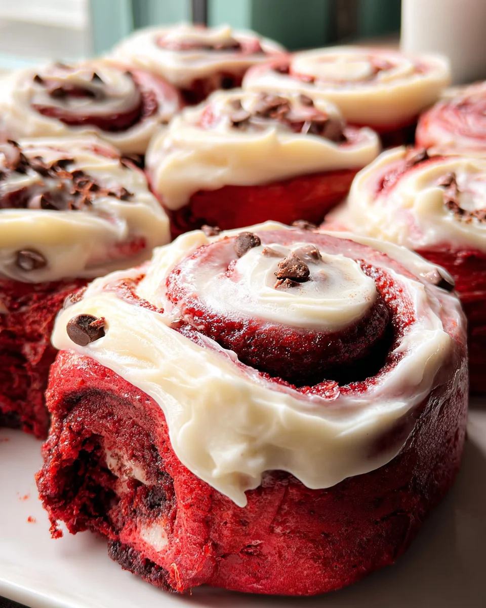 Red Velvet Cinnamon Rolls 24 Red