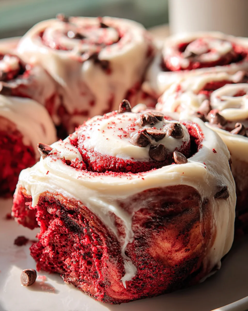 Red Velvet Cinnamon Rolls 25 Red