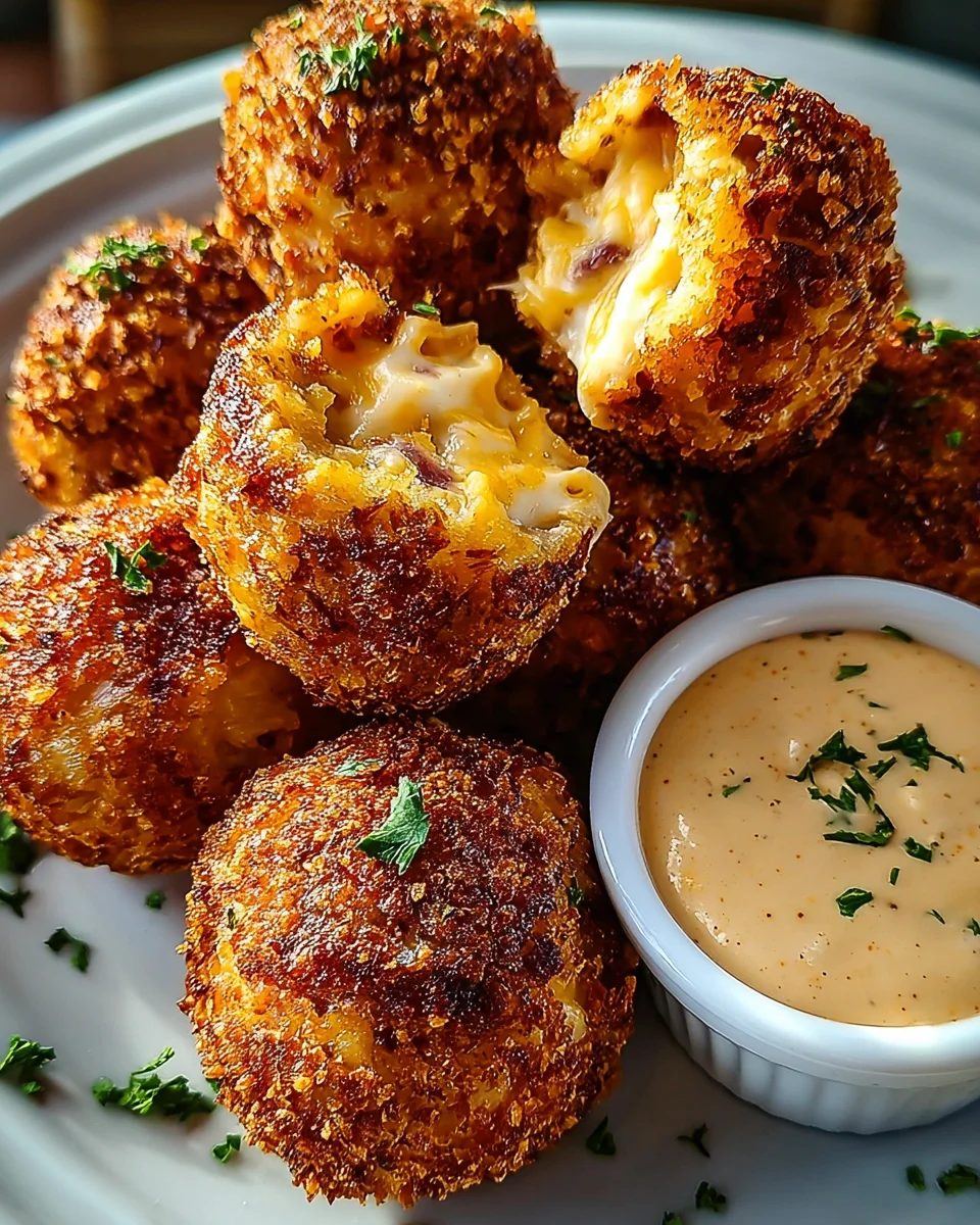 Reuben Balls with Spicy Thousand Island Dipping Sauce