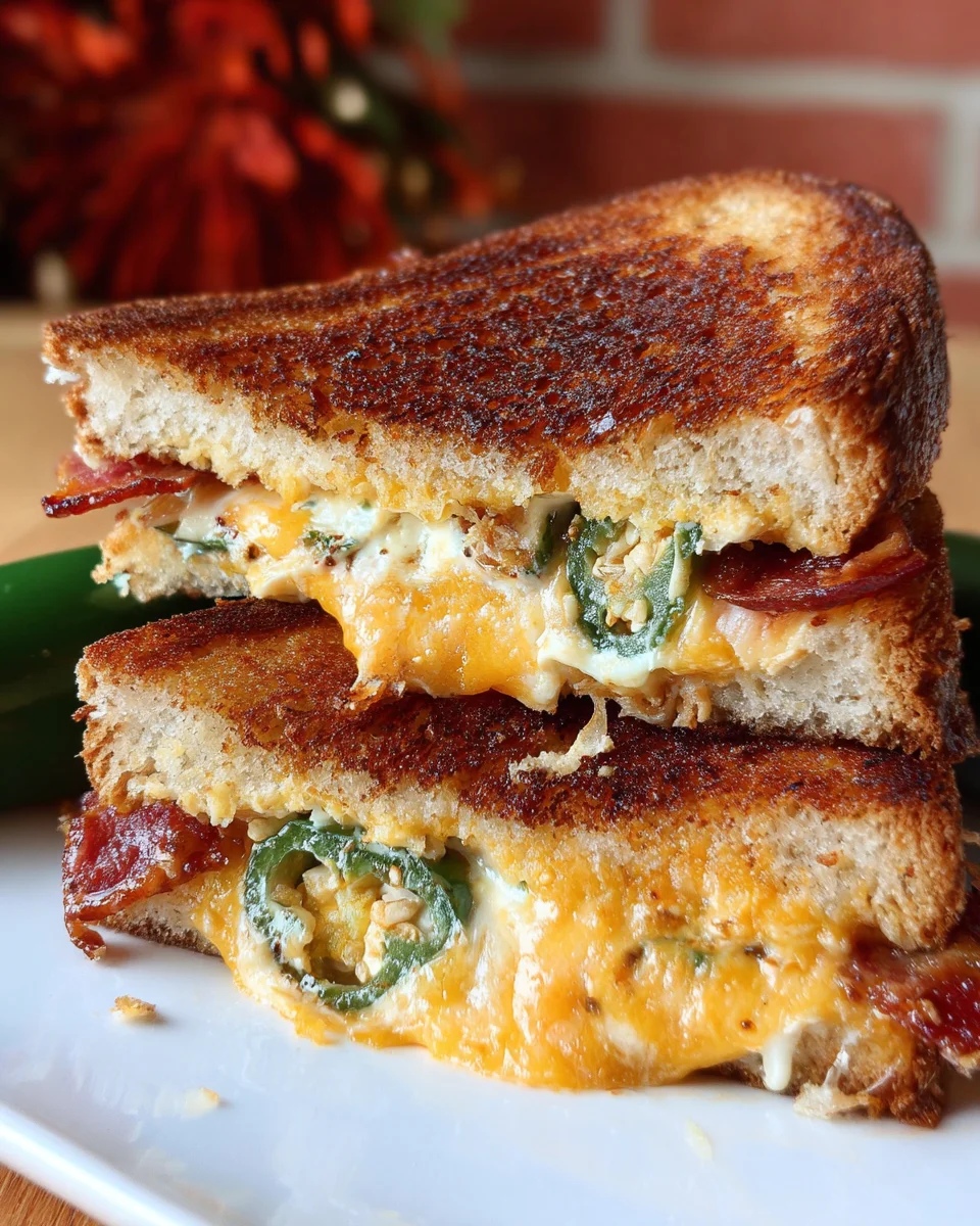 Roasted Jalapeño Popper Grilled Cheese