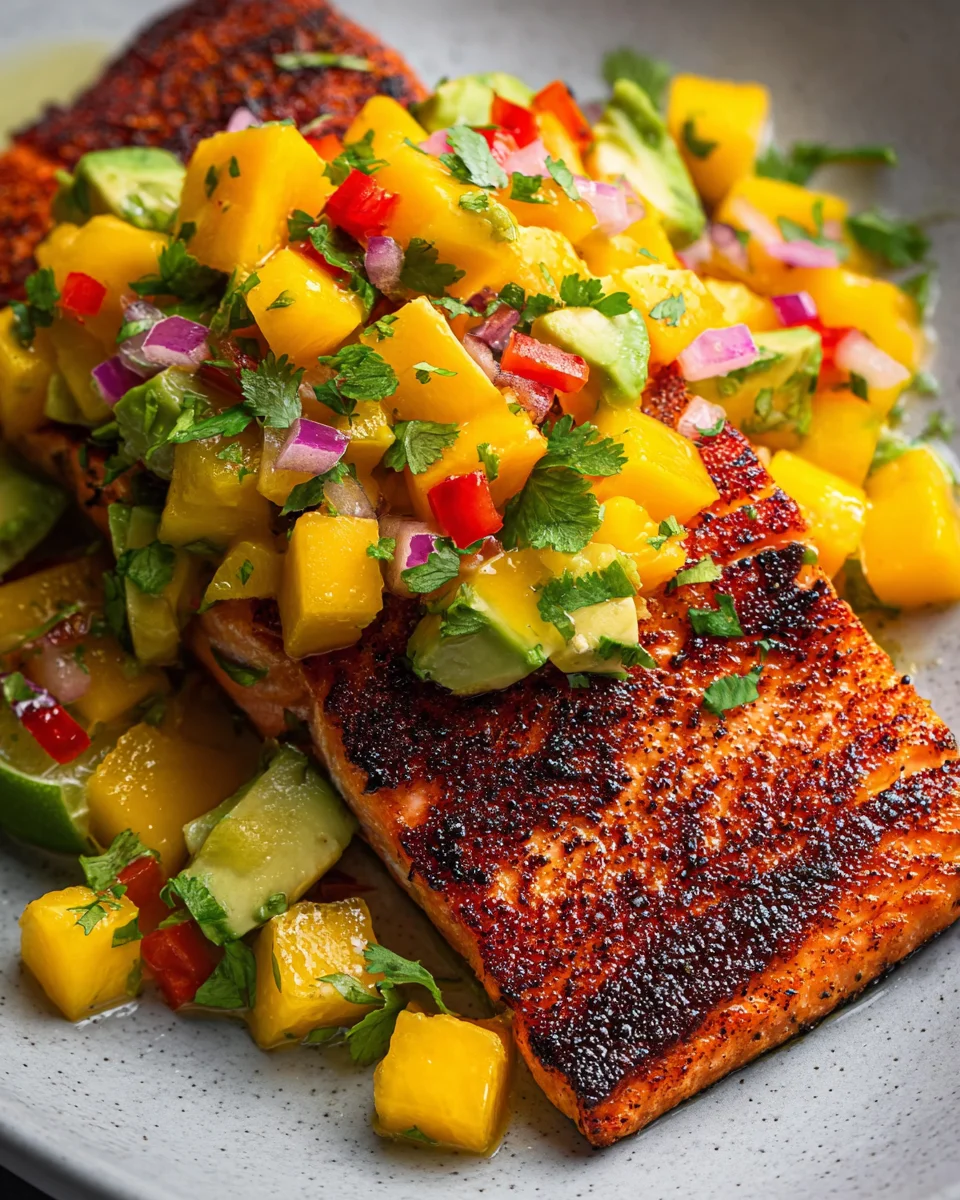 Salmon with Mango Salsa 22 Salmon