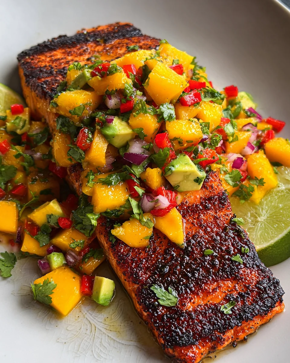Salmon with Mango Salsa 23 Salmon