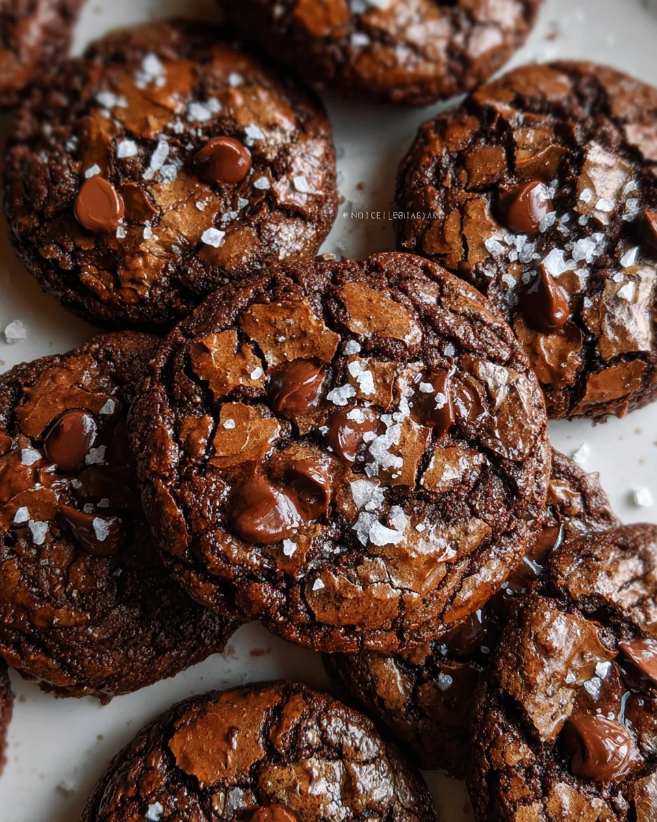 Salted Brownie Cookies 19 Salted