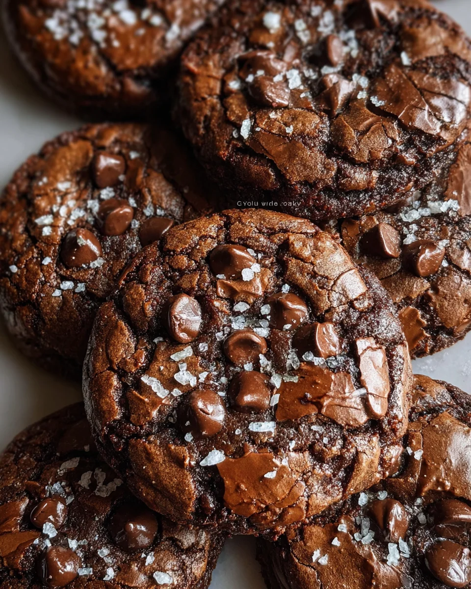 Salted Brownie Cookies 20 Salted