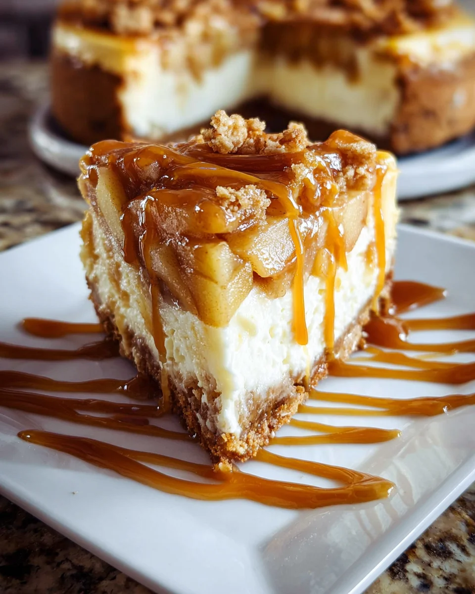 Salted Caramel Apple Pie Cheesecake 21 Salted