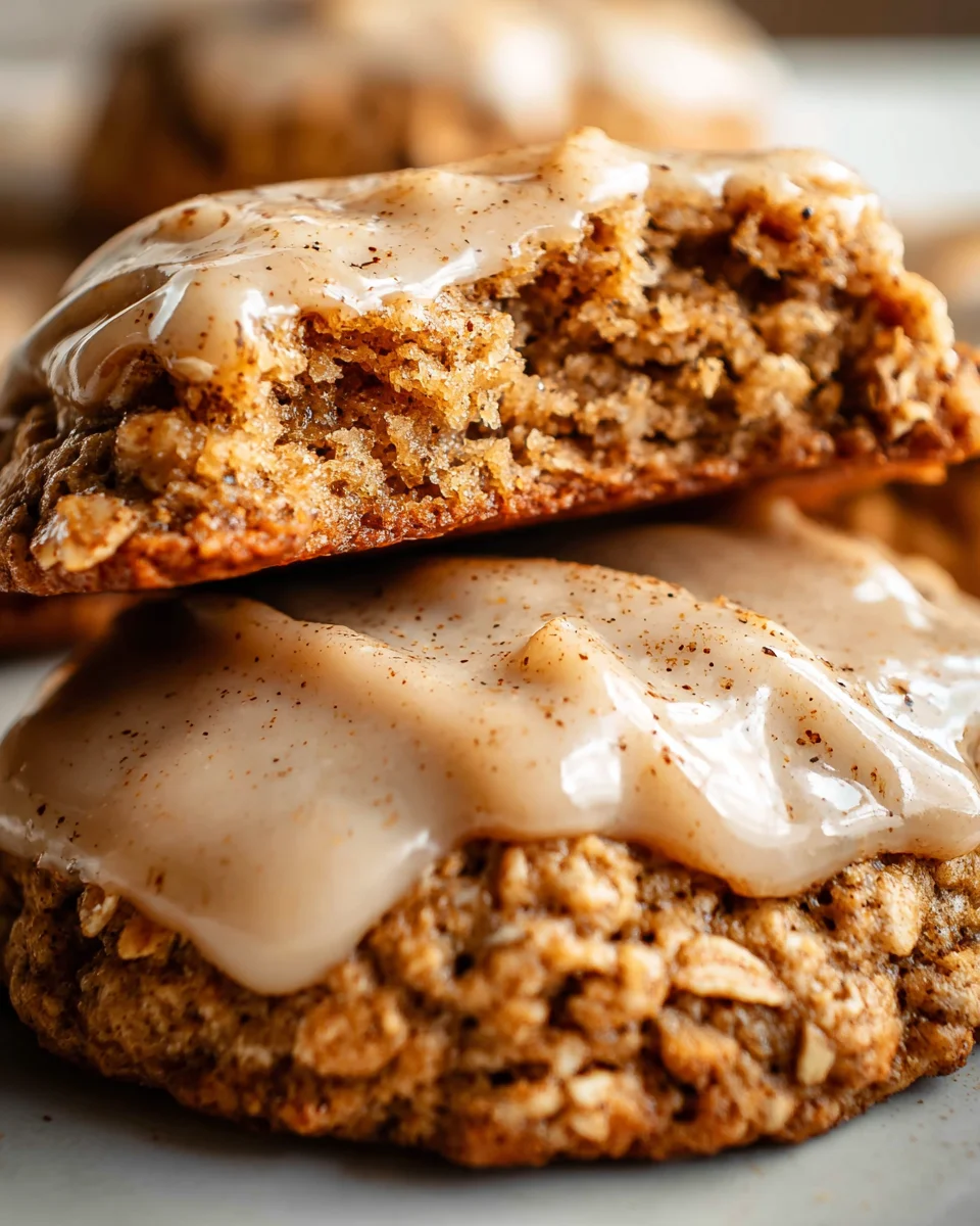 Seriously Thick & Chewy Chai Oatmeal Cookies with Maple Glaze 27 Seriously