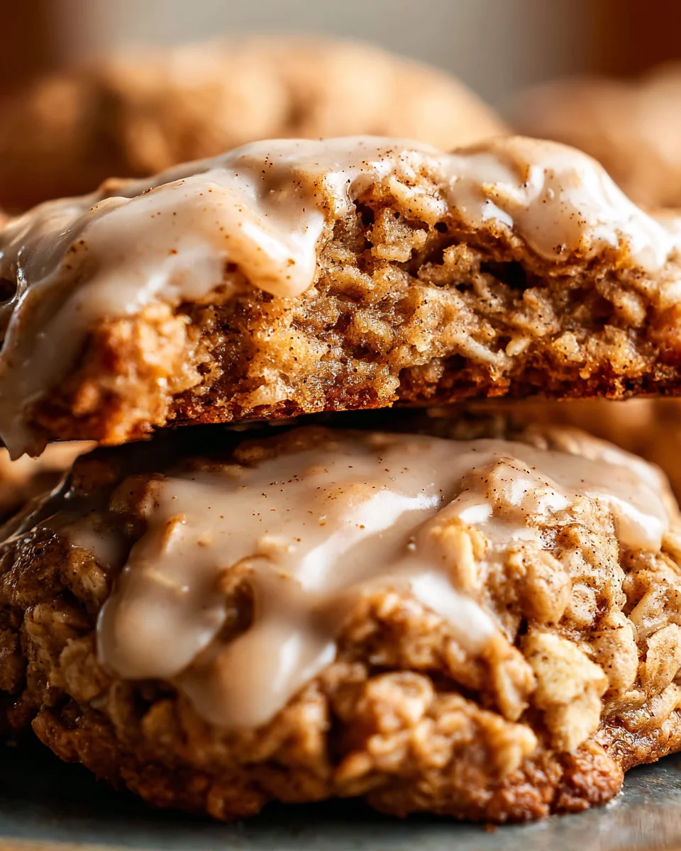 Seriously Thick & Chewy Chai Oatmeal Cookies with Maple Glaze 28 Seriously