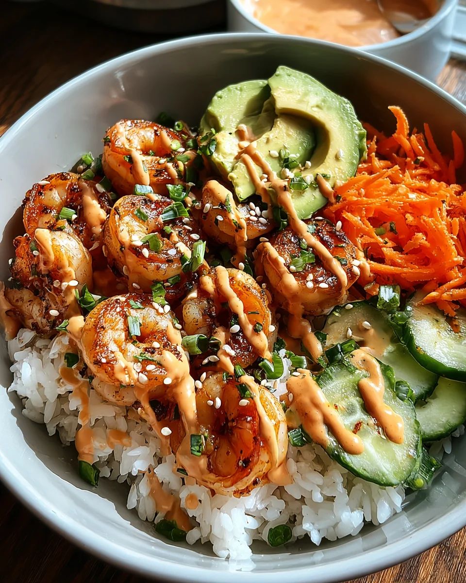 Shrimp Rice Bowls with Spicy Mayo