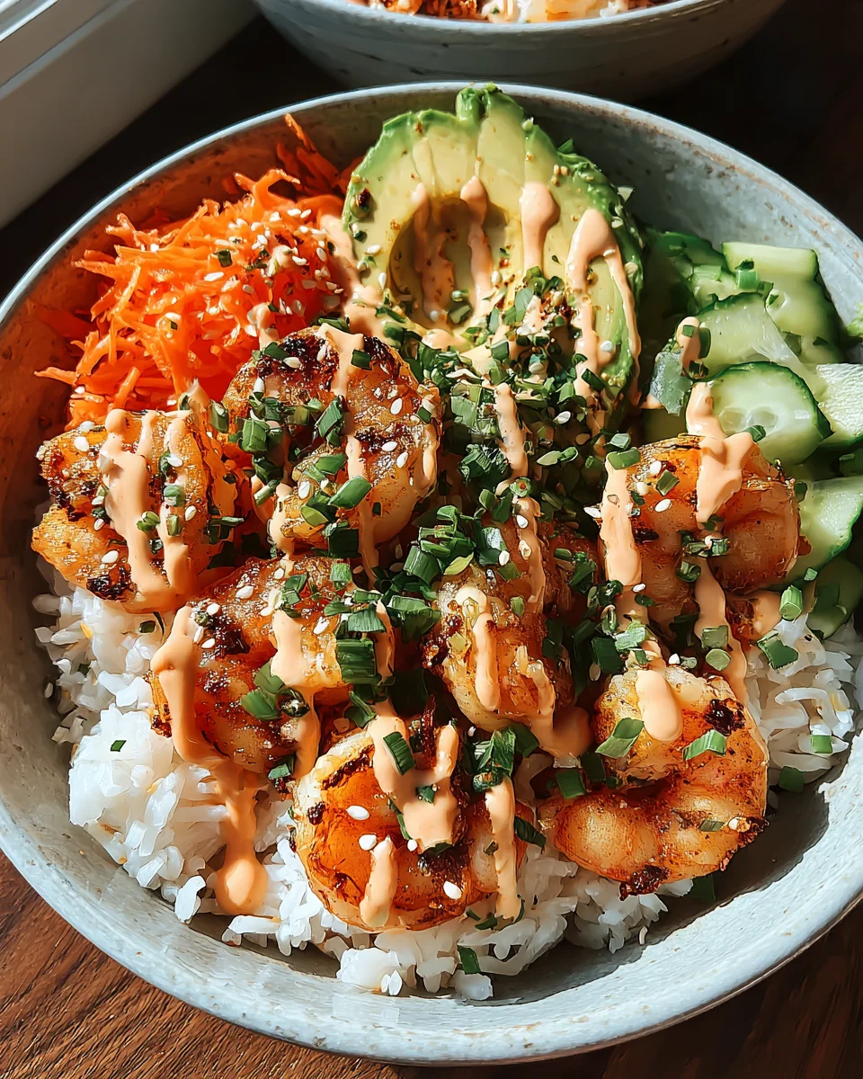 Shrimp Rice Bowls with Spicy Mayo 16 Shrimp