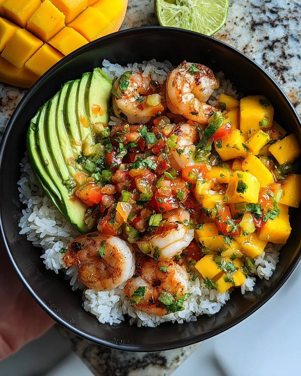 Shrimp and Avocado Bowls with Mango Salsa & Lime-Chili Sauce 24 Shrimp