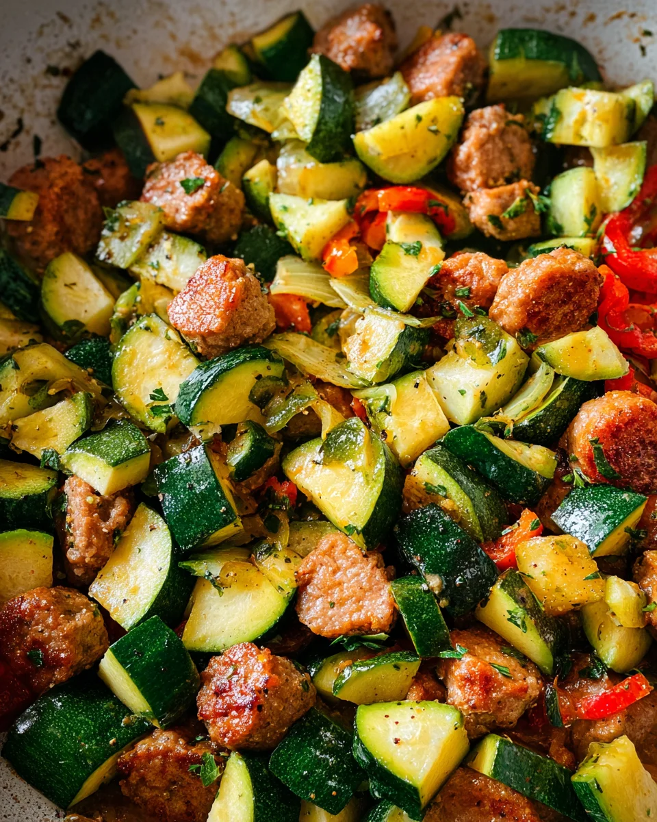 Skillet Sausage and Zucchini 21 Skillet