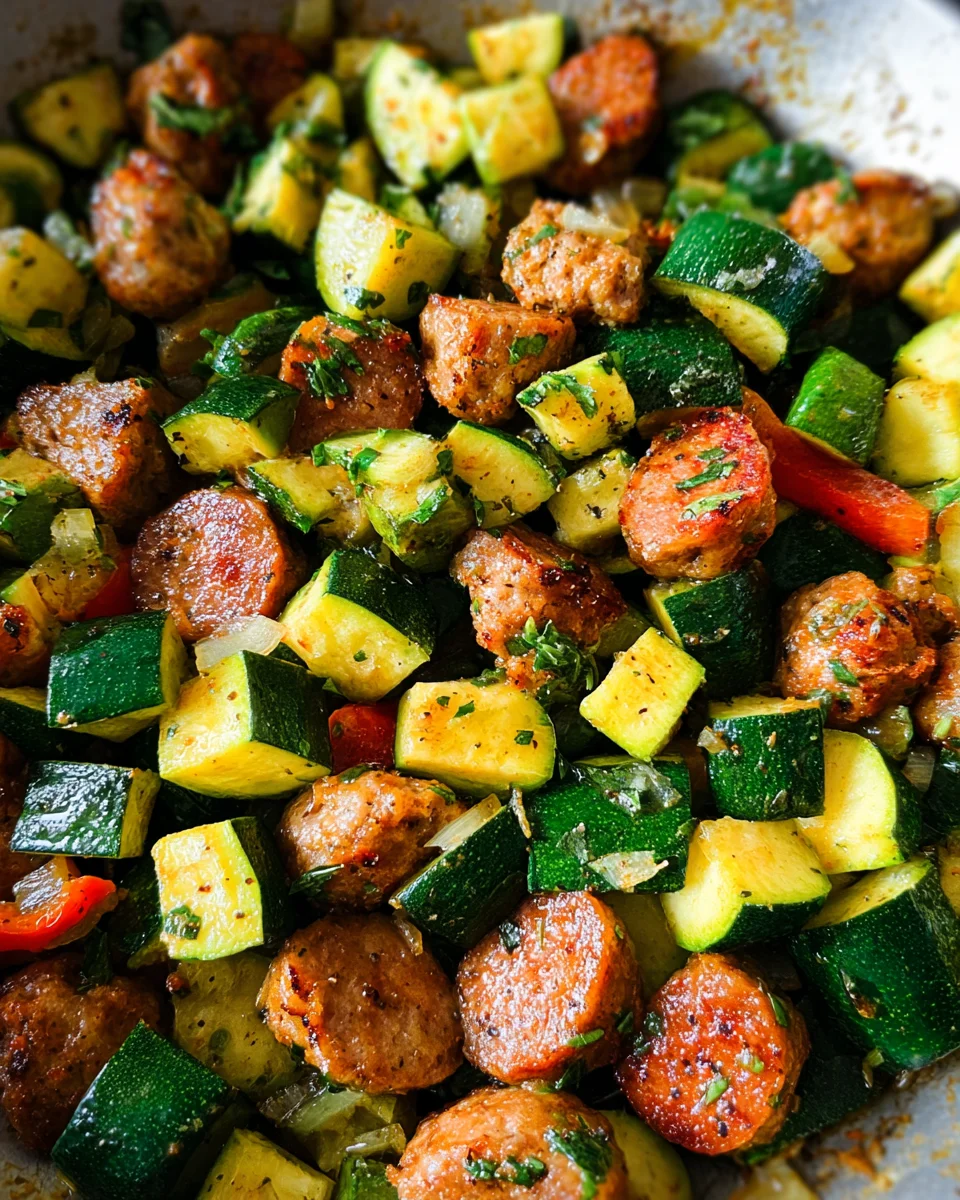 Skillet Sausage and Zucchini 22 Skillet