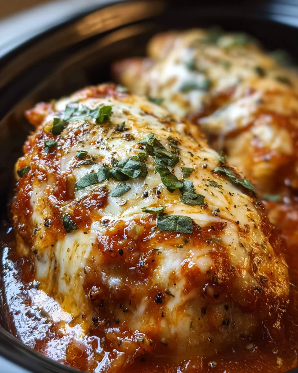 Slow Cooker Cheesy Mozzarella Chicken 20 Slow