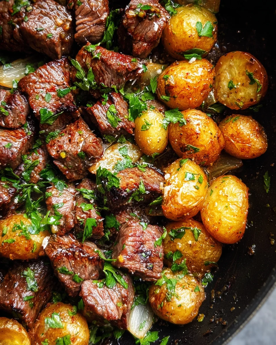 Slow Cooker Garlic Butter Beef Bites & Potatoes 26 Slow