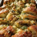 Sourdough Discard Garlic Pull Apart Bread