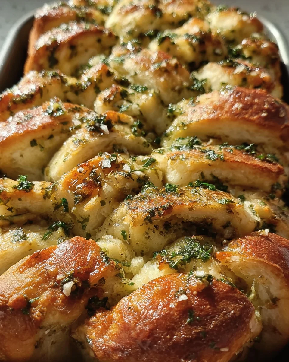 Sourdough Discard Garlic Pull Apart Bread