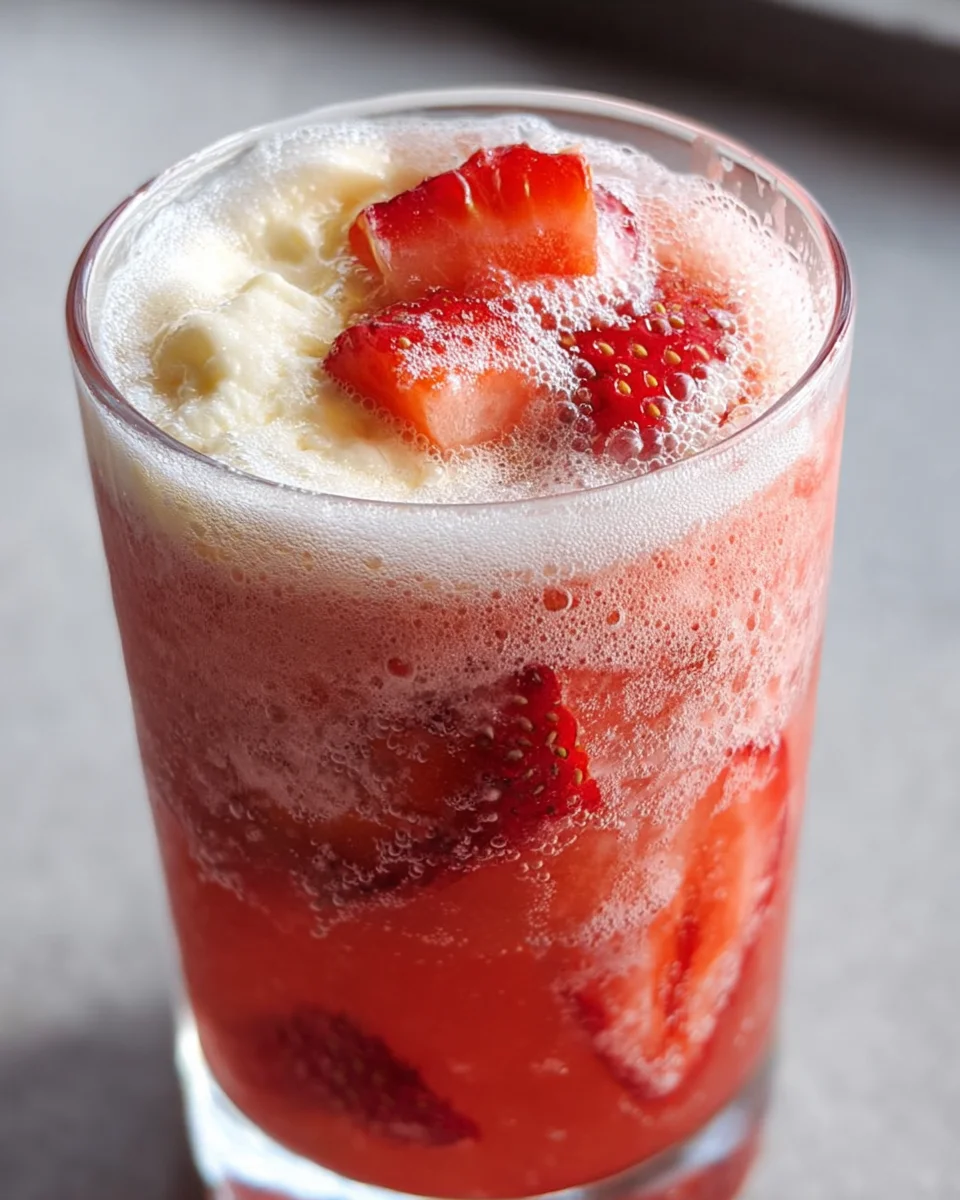 Sparkling Strawberry Float