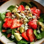 Strawberry Avocado Spinach Salad with Poppyseed Dressing